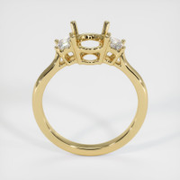 10K Yellow Gold Three Stone Ring Setting Image