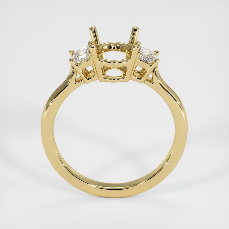 14K Yellow Gold Three Stone Ring Setting