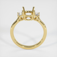18K Yellow Gold Three Stone Ring Setting Image