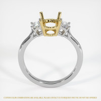 18K Yellow & White Three Stone Ring Setting Image