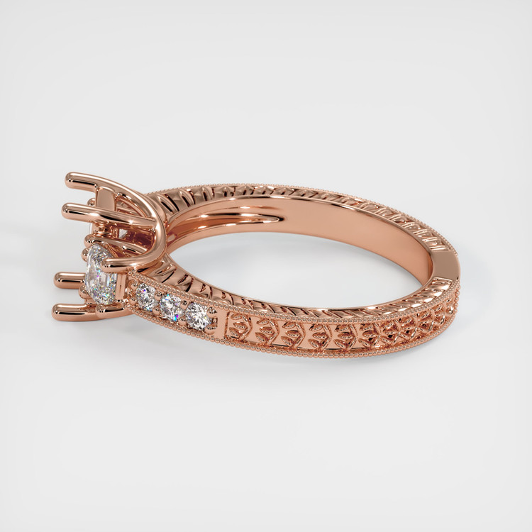 14K Rose Gold Antique Style Ring Setting