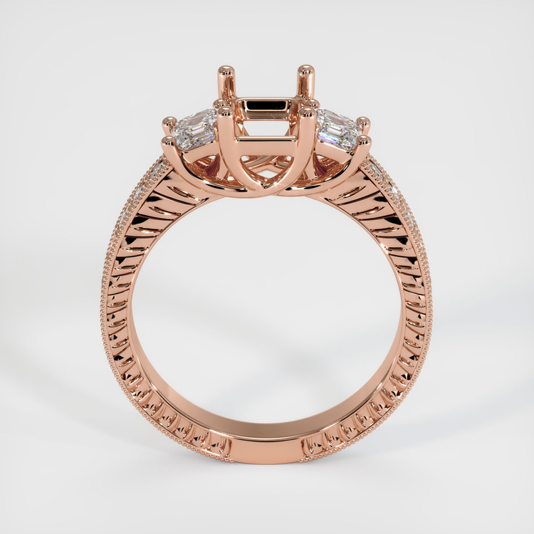 14K Rose Gold Antique Style Ring Setting