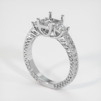 10K White Gold Antique Style Ring Setting Video