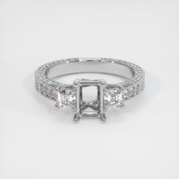 10K White Gold Antique Style Ring Setting Image