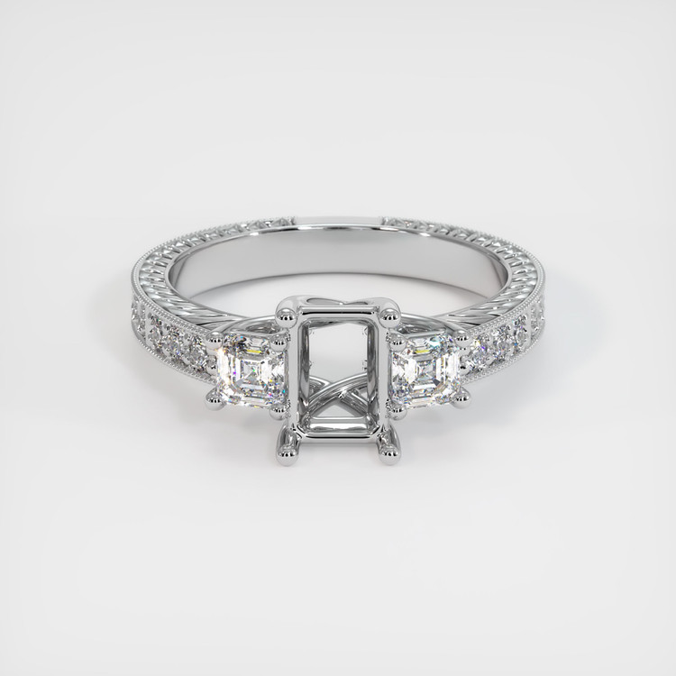 18K White Gold Antique Style Ring Setting