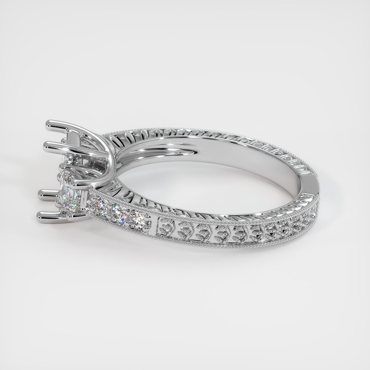 18K White Gold Antique Style Ring Setting