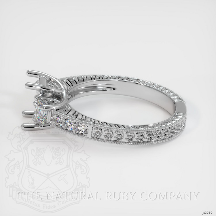 18K White Gold Antique Style Ring Setting
