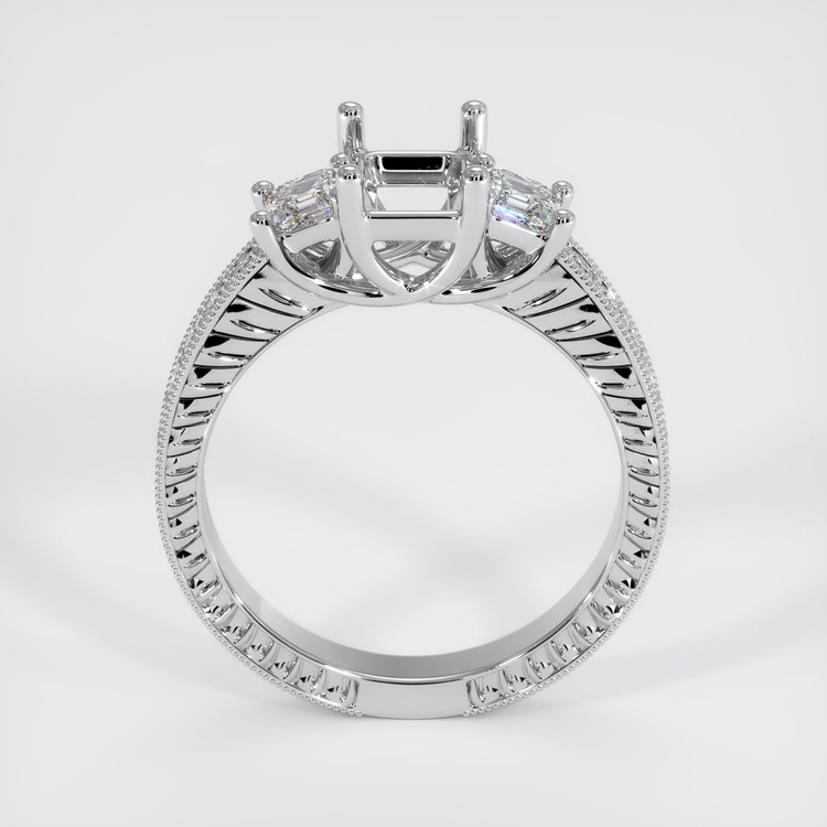 18K White Gold Antique Style Ring Setting