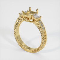 10K Yellow Gold Antique Style Ring Setting Video