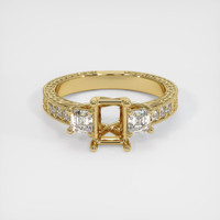 10K Yellow Gold Antique Style Ring Setting Image