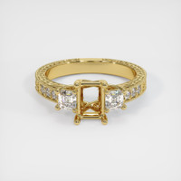 18K Yellow Gold Antique Style Ring Setting Image
