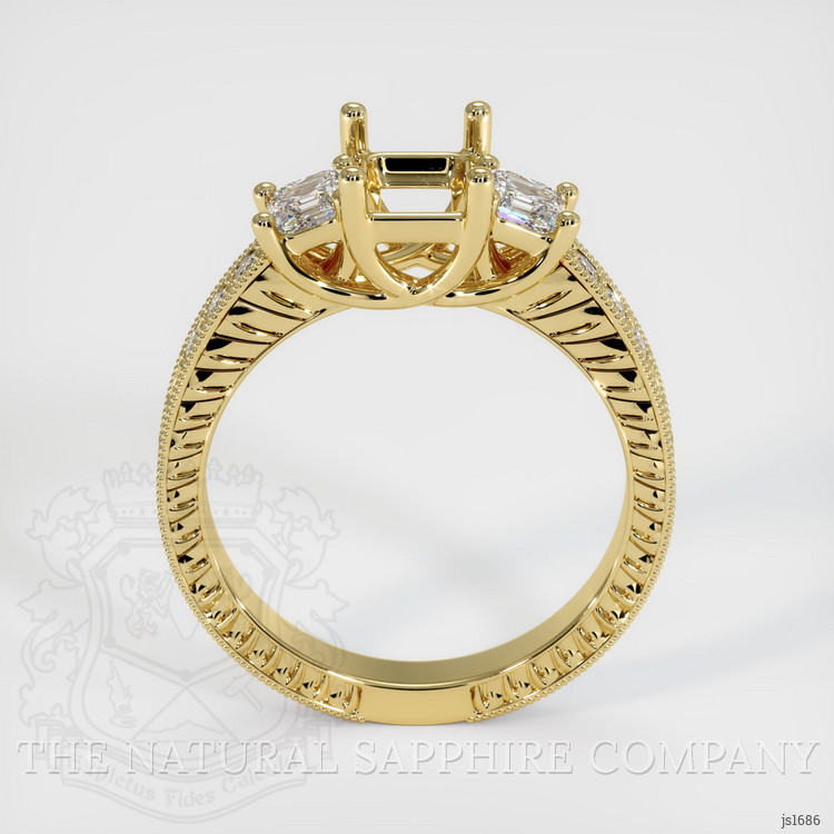 18K Yellow Gold Antique Style Ring Setting