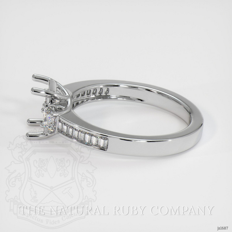 Platinum 950 Three Stone Ring Setting