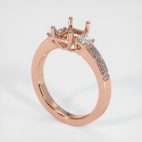14K Rose Gold Three Stone Ring Setting Video