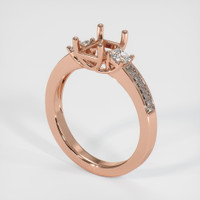 14K Rose Gold Three Stone Ring Setting Video
