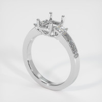 10K White Gold Three Stone Ring Setting Video