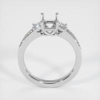 10K White Gold Three Stone Ring Setting Image