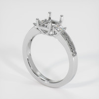 14K White Gold Three Stone Ring Setting Video