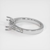 14K White Gold Three Stone Ring Setting Image