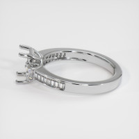18K White Gold Three Stone Ring Setting Image
