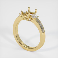 10K Yellow Gold Three Stone Ring Setting Video