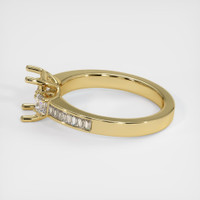 10K Yellow Gold Three Stone Ring Setting Image