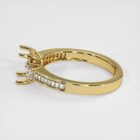 10K Yellow Gold Three Stone Ring Setting Image