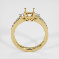 14K Yellow Gold Three Stone Ring Setting Image