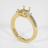 18K Yellow Gold Three Stone Ring Setting Video