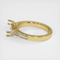 18K Yellow Gold Three Stone Ring Setting Image