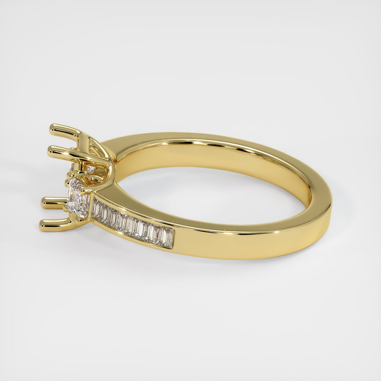 18K Yellow Gold Three Stone Ring Setting