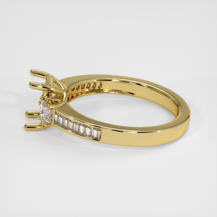 18K Yellow Gold Three Stone Ring Setting