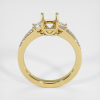 18K Yellow Gold Three Stone Ring Setting Image