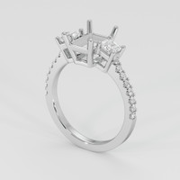 Platinum 950 Three Stone Ring Setting Video
