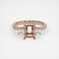 14K Rose Gold Pave Ring Setting Image