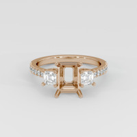 14K Rose Gold Pave Ring Setting Image