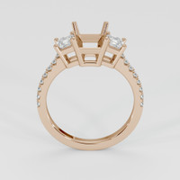 14K Rose Gold Pave Ring Setting Image