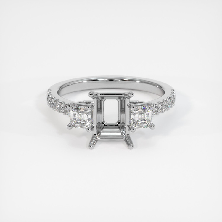 14K White Gold Pave Ring Setting