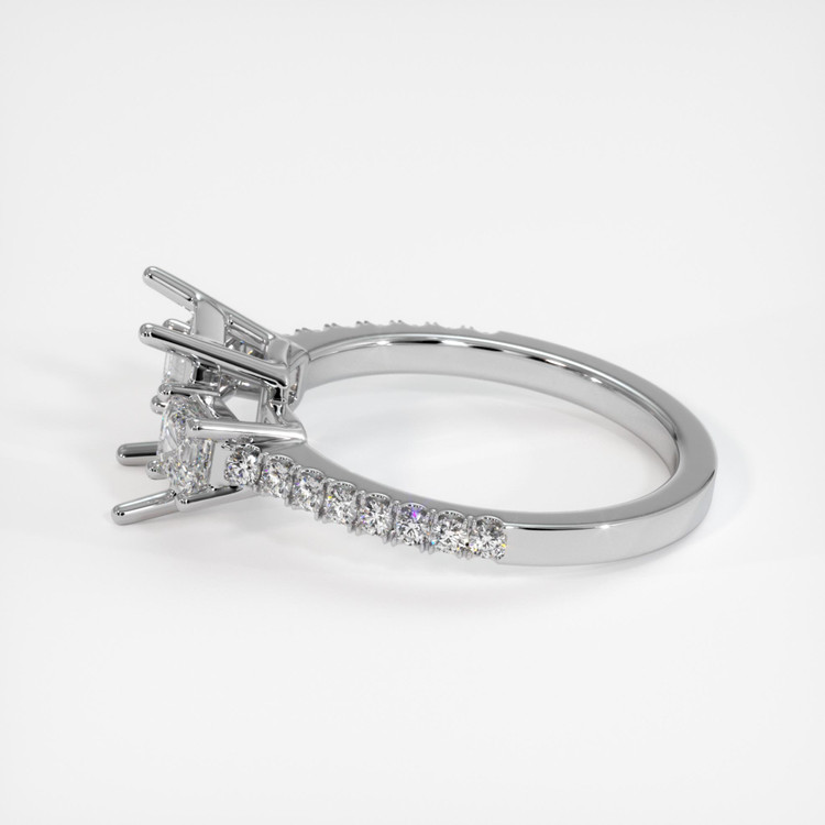 14K White Gold Pave Ring Setting