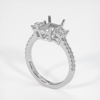 18K White Gold Three Stone Ring Setting Video