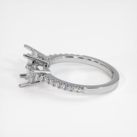 18K White Gold Three Stone Ring Setting Image