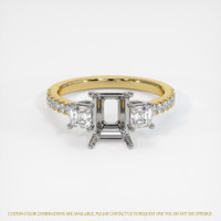 18K White & Yellow Pave Ring Setting Image