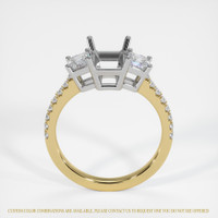 18K White & Yellow Pave Ring Setting Image