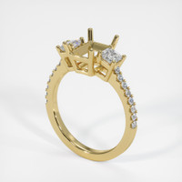 18K Yellow Gold Pave Ring Setting Video