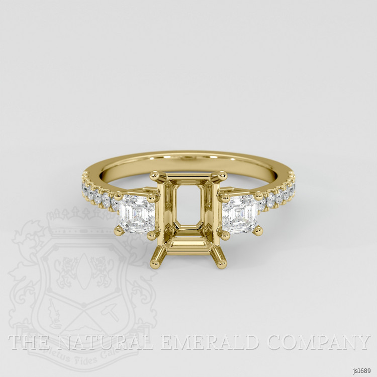 18K Yellow Gold Pave Ring Setting
