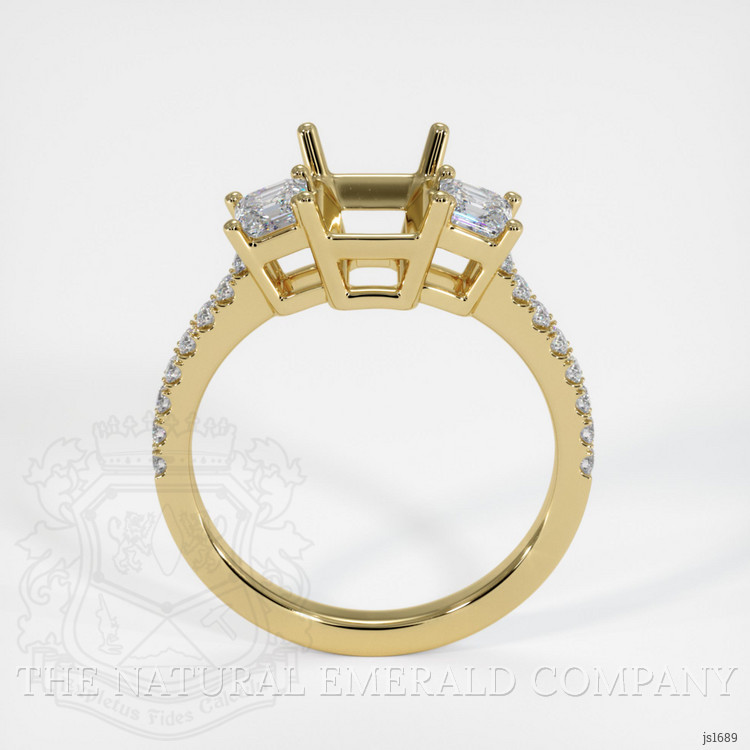 18K Yellow Gold Pave Ring Setting