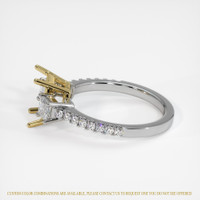 14K Yellow & White Pave Ring Setting Image