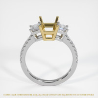14K Yellow & White Pave Ring Setting Image