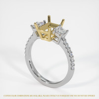 18K Yellow & White Pave Ring Setting Video