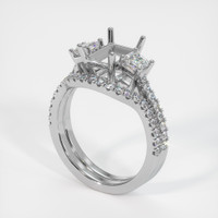 Silver Three Stone Ring Setting Video